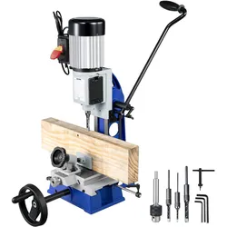 VEVOR Tisch Stemmmaschine, 1/2 PS, 1700 U/min, Säulenbohrmaschine Mit Mobiler Werkbank, Hohlstemmmaschine, Zum Bohren Von Runden, Quadratischen Oder Speziellen Quadratischen Löchern in Holz