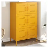 vidaXL Highboard Senfgelb 68x39x113 cm Stahl