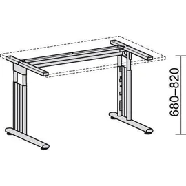 Geramöbel Schreibtisch Flex S-617102-AS