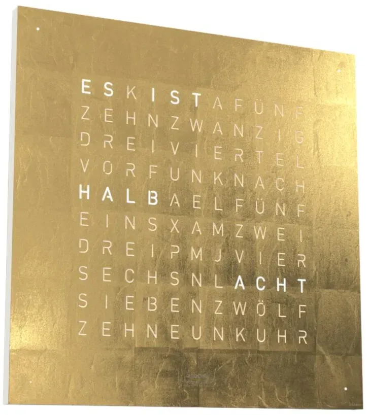 QLOCKTWO Earth 45 Creator ́s Edition Gold White