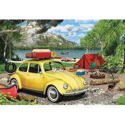 Eurographics 8551-5691 - VW Beetle Camping Tin, 550 Blech Puzzle