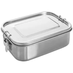 Lunchbox 1200 ml Edelstahl Silber