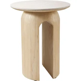 homsy by ana johnson Beistelltisch HOMSY BY ANA JOHNSON "Laysy", beige (naturfarben), B:45cm H:55cm T:45cm, Tische, Beistelltisch, Holzdesign aus Esche, U-Form, Keramik Tischplatte, Breite 45 cm