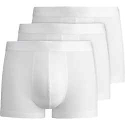 Boxershorts OLYMP, Herren, Gr. XXL, weiß, Obermaterial: 95% Baumwolle, 5% Elasthan, Unterhosen, mit Ton-in-Ton Markenlogo