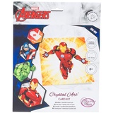 Craft Buddy CCK-MCU904 - Crystal Art Card Kit, Marvel Ironman, 18x18 cm, Diamond Painting, Kunst-Grußkarte