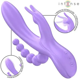 Intense Intense, - Miko Dreifachvibrator Rabbit Stimulator Anal 7 Vibrationsmodi, Lila