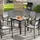 Outsunny Gartentisch 80 x 80 x 74 cm Beige