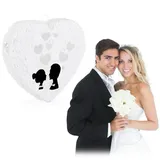 relaxdays Pinata 4-tlg. Pinata Set Hochzeit gelb|orange|weiß