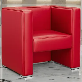 GGM Möbel Clubsessel LINO Leder Rot