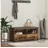vidaXL Flurbank mit Kissen mit Schubladen 100 x 38 x 46 cm Altholz