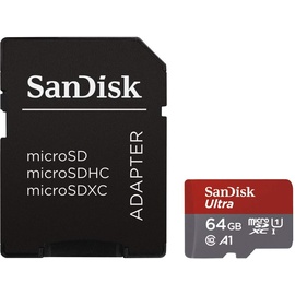 SanDisk Ultra microSD + SD-Adapter UHS-I U1 A1 100 MB/s 64 GB