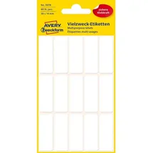 Avery Zweckform Haushaltsetiketten 3076 Weiß 38 x 14 mm 6 Blatt 90 St.
