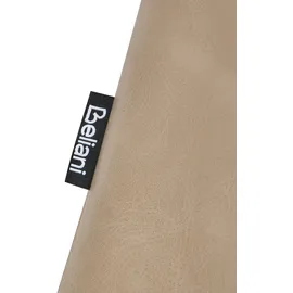Beliani Esszimmerstuhl Melrose Kunstleder Beige/Schwarz 2er Set