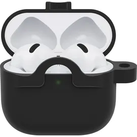 Otterbox Soft Touch Kopfhörer Hülle für AirPods (4th gen), stoßfeste, sturzsichere, ultraflache, Kratz- und Abriebfeste Schutzhülle für Apple AirPods, inklusive Karabiner, Schwarz