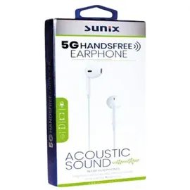 COFI Sunix Earphones In-Ear Ohrhörer Stereo Sound Kopfhörer mit Fernbedienung und Mikrofon 3.5mm Aux Anschluss in Weiß