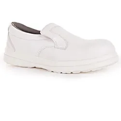 Sicherheitsschuhe S2 - Slipper mit Stahlkappe, weiß, Schuhgröße 38