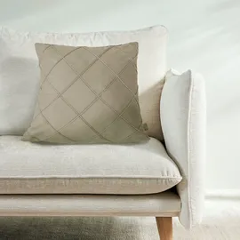 LeGer Home by Lena Gercke Kissenbezug Samt Ladina 50 x 50 cm Beige