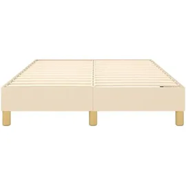 vidaXL Boxspringbettgestell, Creme 120x200 cm Stoff