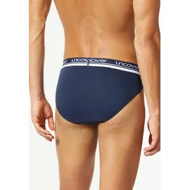 SCHIESSER UNCOVER by SCHIESSER Herren Slip 3er Pack - Rio Serie "Uncover", Logobund Dunkelblau M