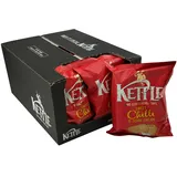 Kettle Chips Sweet Chilli & Sour Cream 10 x 130 g Tüten, hand-frittierte Kessel-Chips, knusprige Kartoffelchips mit dem Geschmack von kühler Sour Cream & scharfer Süße für einen gelungenen Abend