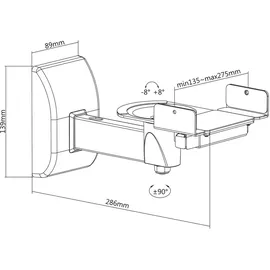 My Wall HB7L Lautsprecher-Wandhalterung Neigbar, Schwenkbar Wandabstand (max.): 15 kg, Traglast