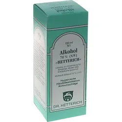 ALKOHOL 70% V/V Hetterich 200 ml Lösung