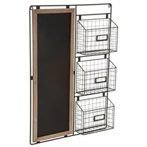 Atmosphera Créateur d'intérieur Kreidetafel Mit Aufbewahrungskörben, 50 X 70 cm