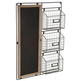 Atmosphera Créateur d'intérieur Kreidetafel Mit Aufbewahrungskörben, 50 X 70 cm