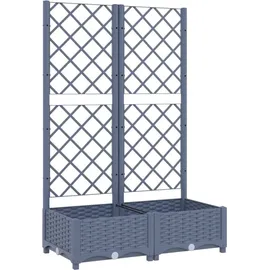 vidaXL Pflanzkübel mit Spalier 80 x 40 x 121,5 cm Blaugrau
