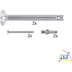 Paulmann Zubehör für Seilsysteme 12V WIRE SYSTEM L&E - Umlenker/Abhängung, 1 Paar, 165mm, Chrom PAUL-17824