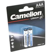 Camelion Lithium Batterie AAA, Micro, FR03, 1,5V, 2er-Blister