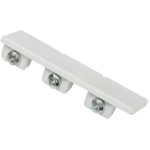 GARDINIA Endstück für Flächenvorhangschienen 3-läufig Weiß 2-er Pack