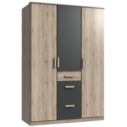 WIMEX Kleiderschrank Cariba 135 x 199 cm Holzoptik Braun Eiche