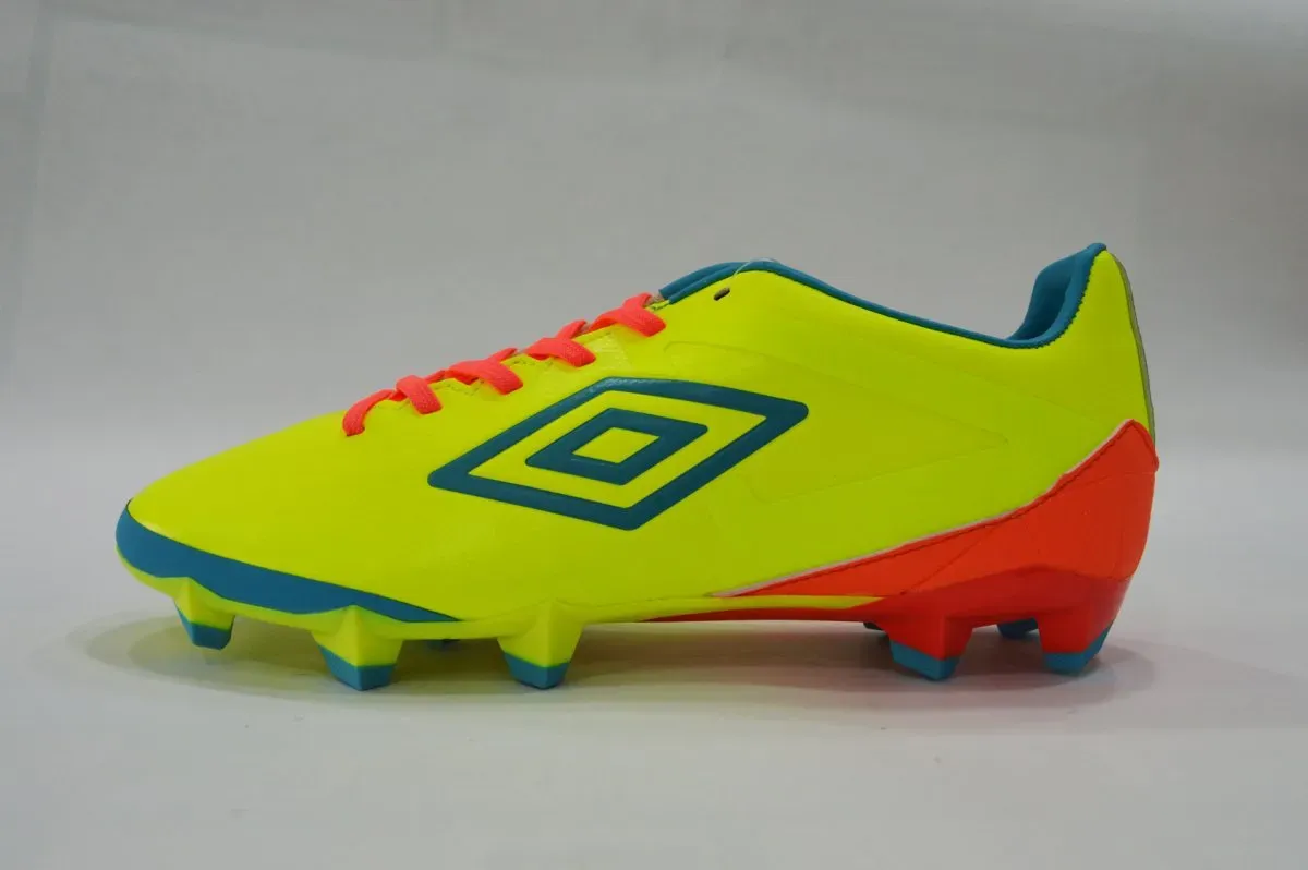 Umbro Schuh Velocita Premier HG safety yellow/scuba blue/fiery coral - Größe:45,5
