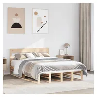 VidaXL Massivholzbett ohne Matratze 140x200 cm Kiefernholz