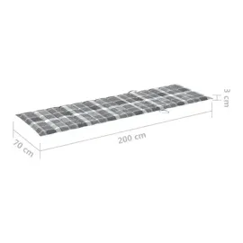 vidaXL Doppel-Sonnenliege mit Auflagen Kiefernholz Imprägniert
