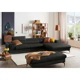 W.Schillig Eckcouch Leder 3-Sitzer Grau