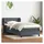 vidaXL Boxspringbett mit Matratze Dunkelgrau 140x200 cm Samt