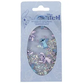 Cerdá Disney Stitch Haarbürste, ovales blaues Design mit beweglichem flüssigem Glitzer und niedlichem Alien-Motiv