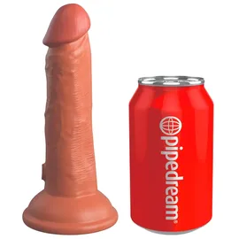 King Cock Elite Dual Density Silicone Cock, Tan, 6 Zoll