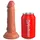 King Cock Elite Dual Density Silicone Cock, Tan, 6 Zoll