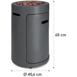 Blumfeldt Crete Gas-Feuerstelle Ø 40,6 cm Silber