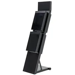 update displays Prospektständer Outdoor BLACK schwarz DIN A4 2 Fächer