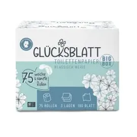 glücksblatt Toilettenpapier 3-lagig 75 Rollen x 180 Blatt