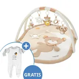 Fehn 3D Activity-Decke Teddy - Rainbow + GRATIS Strampler & Shirt- Let ́s have a Party