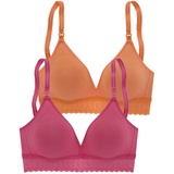 PETITE FLEUR Still-BH Damen pink + orange Gr.90A