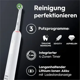 Oral-B Pro 3 3000 CrossAction weiß + Aufsteckbürste 2 St.