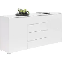 HBZ Sideboard 165 x 80 x 40 cm Weiß Hochglanz
