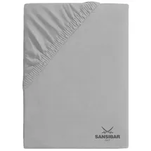 Sansibar Spannbettlaken Jersey-Baumwolle 180 x 200 cm grau
