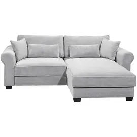 ed exciting design Eckcouch Cord 2-Sitzer Grau